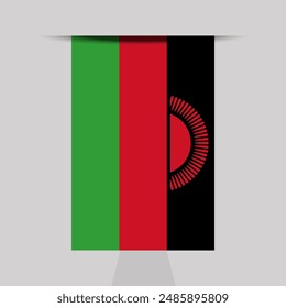 Ilustración vectorial de Bandera de Anuncio de Malawi