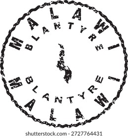 Malawi Blantyre Runde Seal Map Design