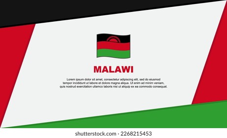 Malawi Flag Abstract Background Design Template. Malawi Independence Day Banner Cartoon Vector Illustration. Malawi Banner