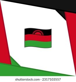 Malawi Flag Abstract Background Design Template. Malawi Independence Day Banner Social Media Post. Malawi Independence Day