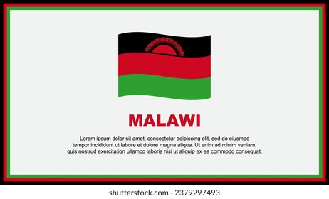 Malawi Flag Abstract Background Design Template. Malawi Independence Day Banner Social Media Vector Illustration. Malawi Banner