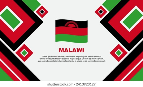 Malawi Flag Abstract Background Design Template. Malawi Independence Day Banner Wallpaper Vector Illustration. Malawi Cartoon
