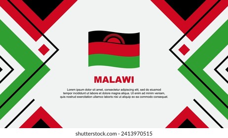 Malawi Flag Abstract Background Design Template. Malawi Independence Day Banner Wallpaper Vector Illustration. Malawi Illustration