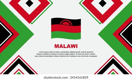 Malawi Flag Abstract Background Design Template. Malawi Independence Day Banner Wallpaper Vector Illustration. Malawi Independence Day