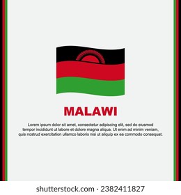 Malawi Flag Background Design Template. Malawi Independence Day Banner Social Media Post. Malawi Cartoon
