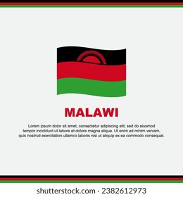 Malawi Flag Background Design Template. Malawi Independence Day Banner Social Media Post. Malawi Design