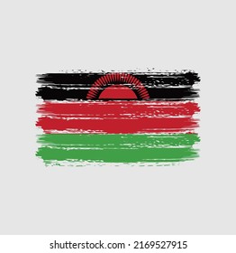 Malawi Flag Brush. National Flag