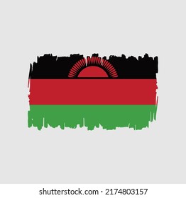 Malawi Flag Brush. National Flag