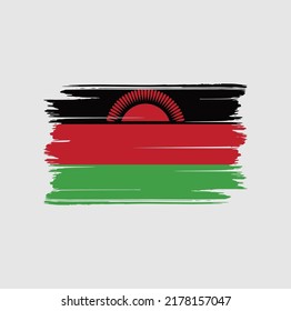 Malawi Flag Brush. National Flag