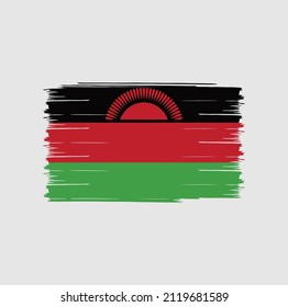 Bandera de Malawi con fondo de pincel