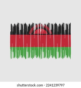 Malawi Flag Brush Vector Design