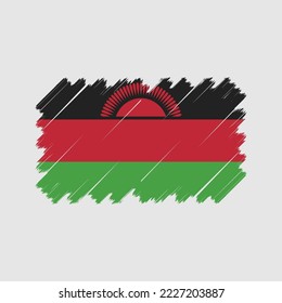 Malawi Flag Brush Vector Illustration