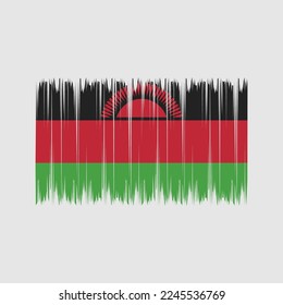 Malawi Flag Brush Vector Illustration