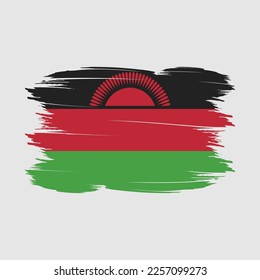 Malawi Flag Brush Vector Illustration