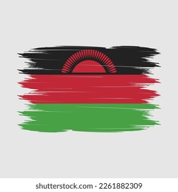 Malawi Flag Brush Vector Illustration