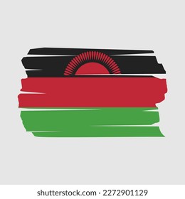 Malawi Flag Brush Vector Illustration
