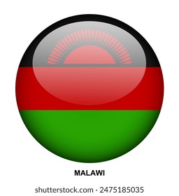 MALAWI flag button on white background