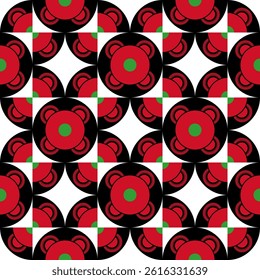 malawi flag circle pattern. geometric background for decoration. vector illustration