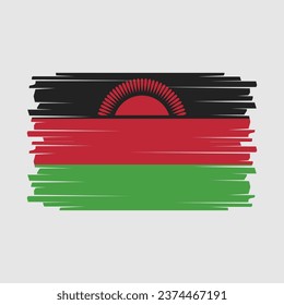 Malawi Flag Design Vector Illustration