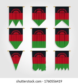 Malawi Flag in Different shapes, Flag of Malawi in Various Shapes