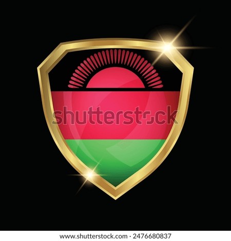 Malawi Flag Golden Shield Logo