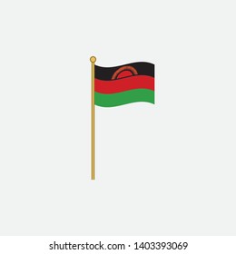 Malawi flag graphic element Illustration template