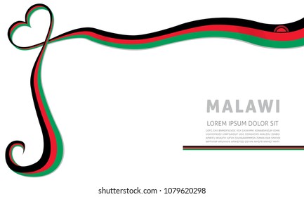 malawi flag and love ribbon