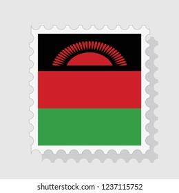 Malawi flag on white background vector image
