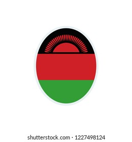 Malawi flag. Malawi round flag.