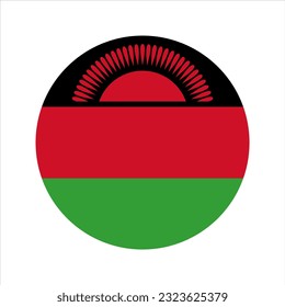 Malawi flag simple illustration for independence day or election