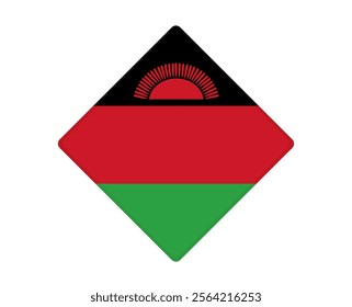 Malawi flag square shaped. vector