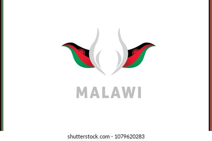 malawi flag and tulip
