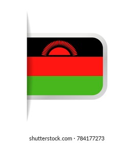 Malawi Flag Vector Bookmark Icon - Illustration