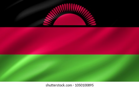 Malawi Flag in Vector Illustration