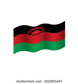 Malawi flag, vector illustration on a white background