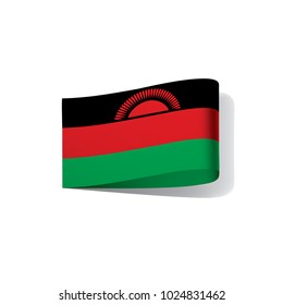 Malawi flag, vector illustration on a white background