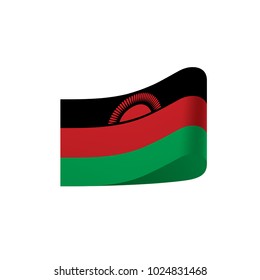 Malawi flag, vector illustration on a white background