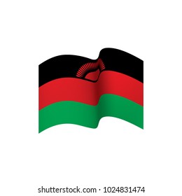 Malawi flag, vector illustration on a white background