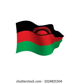 Malawi flag, vector illustration on a white background