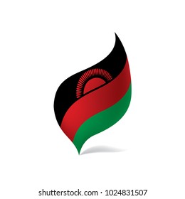 Malawi flag, vector illustration on a white background