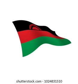 Malawi flag, vector illustration on a white background