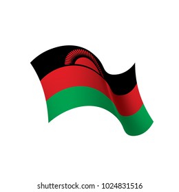 Malawi flag, vector illustration on a white background