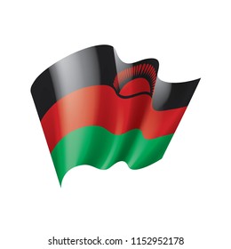 Malawi flag, vector illustration on a white background