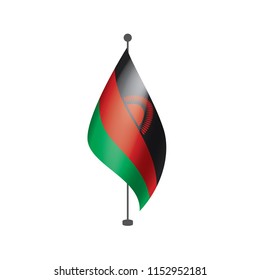 Malawi flag, vector illustration on a white background