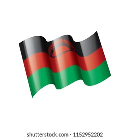 Malawi flag, vector illustration on a white background