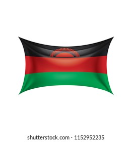 Malawi flag, vector illustration on a white background