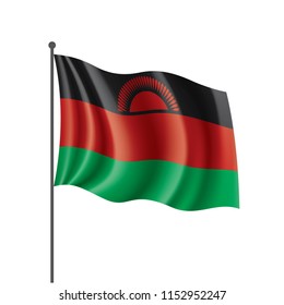 Malawi flag, vector illustration on a white background