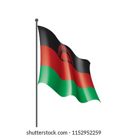 Malawi flag, vector illustration on a white background