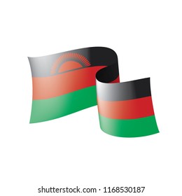 Malawi flag, vector illustration on a white background