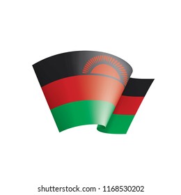 Malawi flag, vector illustration on a white background